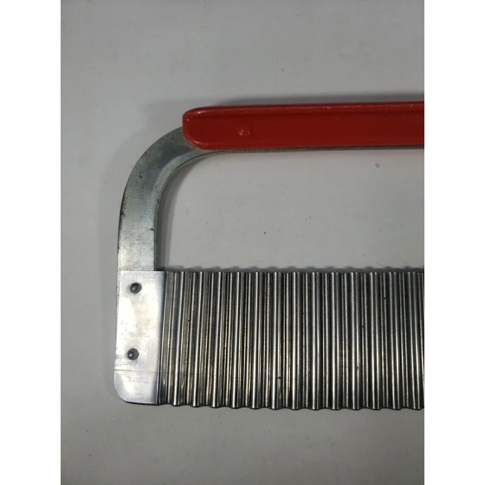 Vintage Huot Serrater Meat Tenderizer Red Plastic Handle Stainless Steel USA MCM